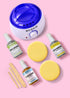 Mi Primer Kit Waxkin: fundidor, 2 discos de cera Sweet Cream, loción, aceite, suero calmante y aplicadores